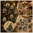 thumbnail image 6 of 12 Pack Christmas House & Tree Diamond Painting Ornaments, Wooden DIY Rhinestone Hanging Pendant Kit, Winter Cottage Xmas Tree Hand‑Made Craft Holiday Decoration Gift, 6 of 7