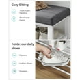thumbnail image 5 of Shoe Bench, Storage Bench, Entryway Bench with Cushion, Shoe Shelf with Seat, Storage Organizer with Foam Padded Seat Linen Metal Frame, 5 of 11