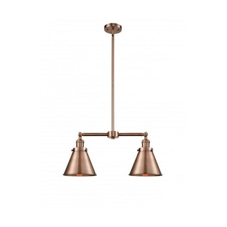 

Antique Copper Tone Chandeliers 23 Wide Steel/Cast Brass Medium Base LED 2 Light Fixture