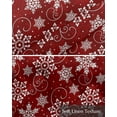 thumbnail image 6 of Red Christmas Snowflake Linen Curtain Valance for Bedroom/Bathroom/Kitchen/Office/Living/Dining Room Window,White Winter Snowflake Xmas Rod Pocket Topper Decorative Cafe Drapes Panel 42"x18", 6 of 6
