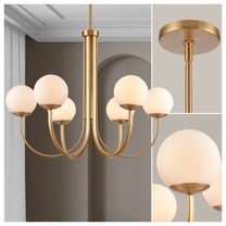 Elk Home 32-Inch Wide Caroline Chandelier, Contemporary, Brushed Gold