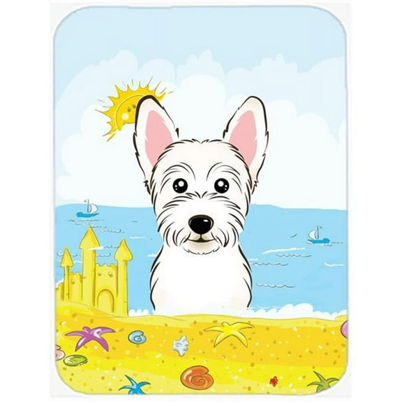 Westie Summer Beach Mouse Pad, Hot Pad or Trivet