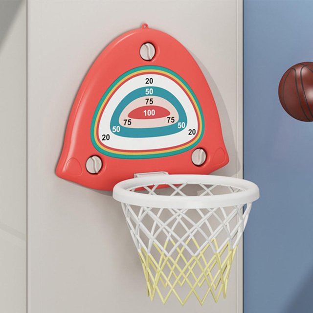 Aro de Baloncesto Baoblaze para Interior y Exterior con Bomba de Aire Rojo