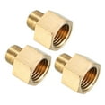 thumbnail image 5 of Brass Pipe Fitting, Adapter 1/8 PT Male x 1/4 PT Female Coupling 3pcs, 5 of 5