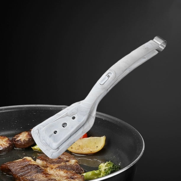 Pinzas para cocinar carne a la parrilla, pinzas para comida, utensilios de cocina, pinzas de agarre y , pinza de silicona para freír, abrazadera Gris claro