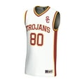 thumbnail image 2 of Unisex GameDay Greats #80 White USC Trojans Lightweight Basketball Fashion Jersey, 2 of 3