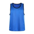 thumbnail image 2 of TOOYOU Boys Summer T-Shirt Children Sleeveless Solid Vest Tops Casual Popularity Side Wide Fork Fitness Sports Garment Loose Vest Size 10-15 Years Dark Blue, 2 of 4