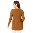 thumbnail image 2 of Jessica London Women's Plus Size Ribbed Baby Doll Tunic Sweater, 2 of 4