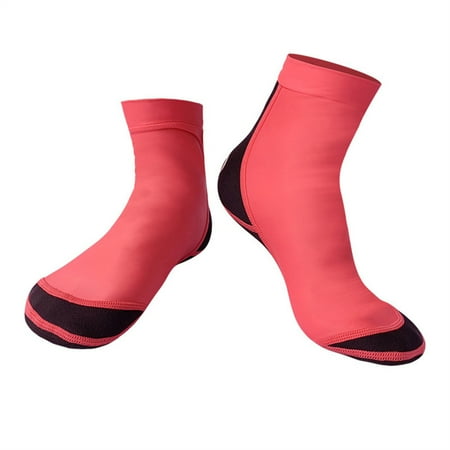 

Water Socks Beach Booties Shoes Glued Blind Stitched Anti-Slip Wetsuit Boots Socks for Open Water Swimming Beach Booties Shoes Glued Blind Stitched Anti-Slip Wetsuit Boots Fin Swim Socks for Red M