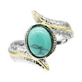 thumbnail image 2 of Anillos para mujer, regalos para mujer, anillo turquesa para mujer, joyería vintage para hombre, talla 6-10, anillo de aleación, 2 of 2