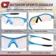 thumbnail image 5 of Ofertas únicas 1 juego de gafas de motocicleta PC TPU gafas de ciclismo lente azul claro marco azul, 5 of 6