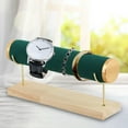 thumbnail image 3 of Bracelet Holder Wood Base Velvet Jewelry Display Watch Bangle, 3 of 6