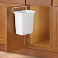 thumbnail image 2 of 13 in. H x 10 in. W x 7 in. D Plastic In-Cabinet Door Mount Trash Can in White, 2 of 4