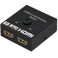 thumbnail image 1 of Conmutador HDMI 2 en 1 salida 4k Conmutador bidireccional de alta definición Divisor uno en dos salidas, 1 of 5