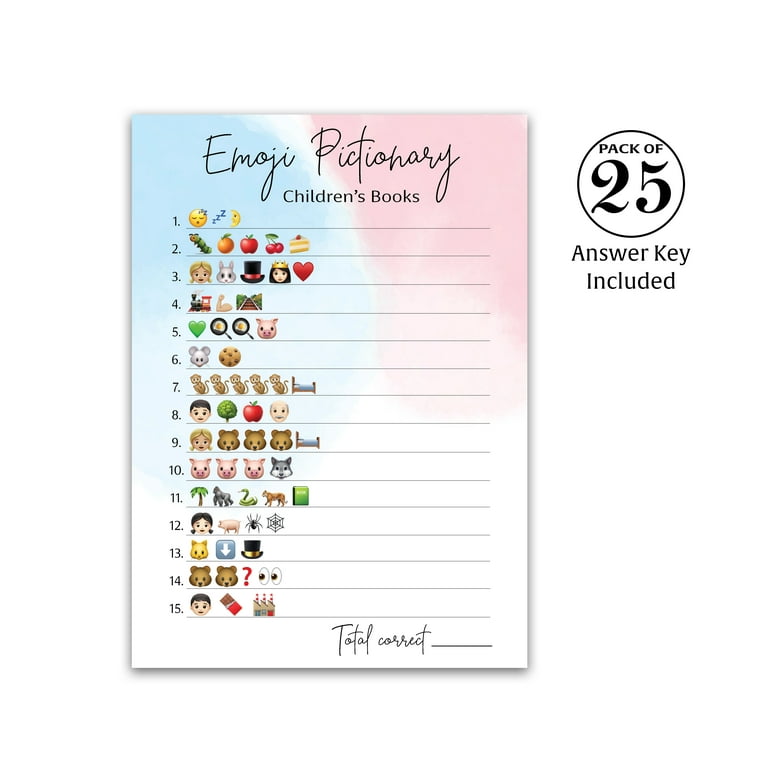 Children's book clearance emoji pictionary answers