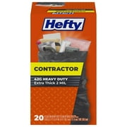 Hefty Heavy Duty Contractor Large Trash Bags, 42 Gallon, 20 Count