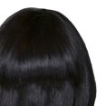 thumbnail image 3 of Pelucas Bob sintéticas rectas cortas negras `` con flequillo + gorro de shamjiam Mujeres Bob pelucas, 3 of 8