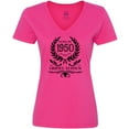 thumbnail image 3 of Inktastic Born in 1950 Limited Edition Women's V-Neck T-Shirt, 3 of 5