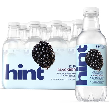 Hint Blackberry Flavored Water, 16 fl oz, 12 Count