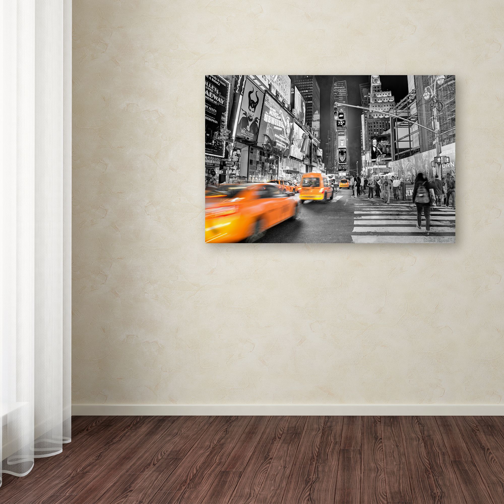 Trademark Fine Art "Times Square" Canvas Art by David Ayash