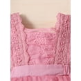thumbnail image 4 of Arvbitana Toddler Girls Summer Lace Floral Dress Feather Sleeve Princess Clothes for Festival, Party, 4 of 7
