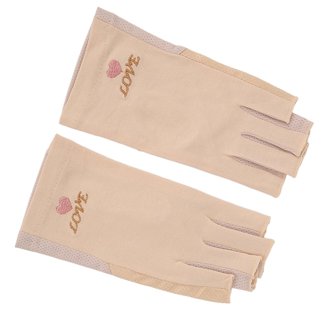 Guantes UV para Lámpara de Unas de Gel, Guantes UV para Lámpara de Unas, Guantes de Manicura, Protección UV, Eláshicos, Traspirables, De Fibra Sin Dedos, Guantes