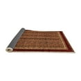 thumbnail image 2 of Ahgly Company Indoor Round Abstract Orange Modern Area Rugs, 3' Round, 2 of 4
