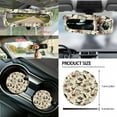 thumbnail image 5 of Renewold Skull Crow Rose Spider Web Print 14 PCS Car Accessories, Halloween Car Seat Covers Steering Wheel Seatbelt Strap Pad Trash Can Armrest Pad Coasters Rearview Mirror Handbrake Cover Set, 5 of 7