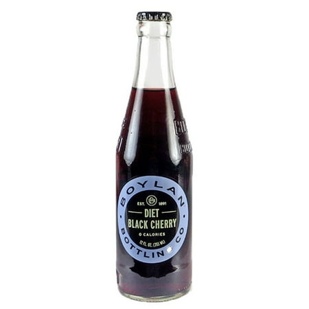 (3 Pack) Boylan Diet Black Cherry Soda, 12 oz