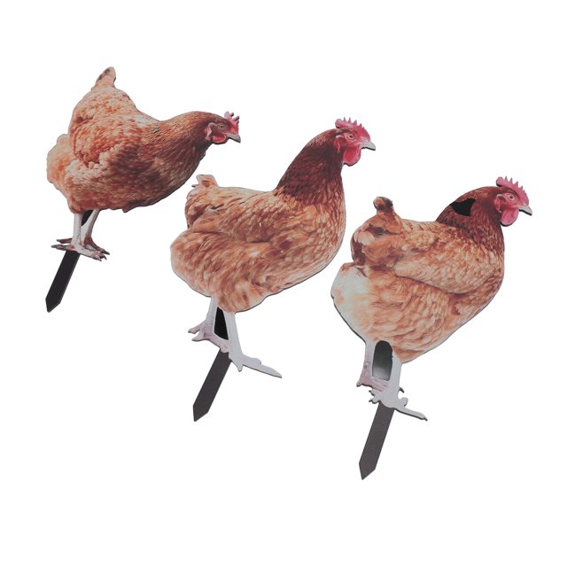 Chicken Stakes, Acrylic Durable Hen Stakes Easy To Use 3Pcs for Outdoor