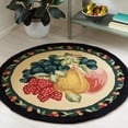thumbnail image 2 of SAFAVIEH Novelty Constantine Novelty Wool Area Rug, Ivory/Black, 4' x 4' Round, 2 of 7