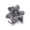 Gray, variant on MATROOY Women Hair Accessories Grip Clip Crystal Point Hollow Alloy Headdress Hairpin-Gray