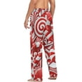 thumbnail image 6 of Men's Pajama Pants with Pockets Sleepwear Lounge Pants Stretch Casual Red Candy Christmas, 6 of 7