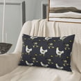 thumbnail image 4 of Plush Throw Pillow Covers, Hand Drawn Funny Chicken Black Pillow Cases with Invisible Zipper, Breathable Microfiber Pillow Cases Standard Size for Sleeping Bedroom Sofa Living Room 16x24, 4 of 5