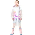 thumbnail image 2 of Shldybc Kids Rain Coat for Girls Boys Cartoon Toddler Rain Wear Children Transparent Raincoat Jacket Ponchos Waterproof Windbreaker Rainwear, Baby Raincoat( 5-6 Years, Purple ), 2 of 9