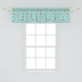 thumbnail image 2 of Ambesonne Pool Party Window Valance, People Swimming Surfing, 54" X 12", Seafoam Sand Brown, 2 of 3