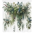 thumbnail image 4 of Ambesonne Botanical Shower Curtain, Leaves Cascading Down Art, 69"Wx84"L, Green Blue and White, 4 of 4