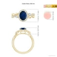 thumbnail image 5 of ANGARA Natural 1.55 Ct Oval Sapphire Twisted Vine Ring with Diamond Halo in 14K Yellow Gold for Women (Size-8x6mm) | September Birthstone, Anniversary, Jewelry Gift for Women | Natural Sapphire Ring, 5 of 10