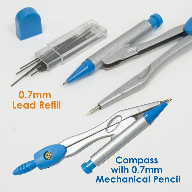 BAZIC Math Geometry Kit for Kids, 9-Piece School Tools Set with