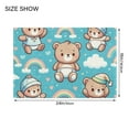 thumbnail image 2 of Toilet Rug Set Non-Slip Bathroom Rugs Soft Plush Machine Washable Contour Bath Mat Bear with Hat and Rainbow 24x20/24x16, 2 of 9