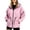 Pink, variant on Women's Outdoor Water-Resistant Jacket with Adjustable Drawstring Waist Hooded Lightweight Hiking Camping Trekking Coat