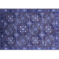 thumbnail image 1 of Ahgly Company Machine Washable Indoor Rectangle Oriental Blue Industrial Area Rugs, 2' x 3', 1 of 1