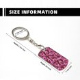 thumbnail image 4 of Naloa Orchids Flowers Print Keyfob with Split Key Ring and Print Labels, Key Labels Key Chain Tags, Luggage Tags, Car Key Chain Ring Keyfob Gift, 4 of 7