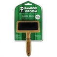thumbnail image 4 of Bamboo Groom Slicker Brush with Stainless Steel Pins for Pets, Medium, 4 of 5