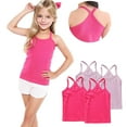 thumbnail image 6 of ZACPNCV 4 Pieces Girls Dance Tank Tops Racerback Camisole Undershirts Spaghetti Strap Camis Dance Clothes Tank Tops for Girl Pink 4-5 Years, 6 of 7