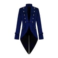 thumbnail image 2 of LEKWK Mens Tailcoat Gothic Steampunk Costume Vintage Victorian Jacket Medieval Vampire Classic Cosplay Festival Themed Party Halloween Costume, 2 of 7