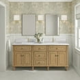 thumbnail image 4 of James Martin Vanities 424-V72-1Wz Lorelai 72" Double Basin Wood Vanity Set - Light Natural, 4 of 6