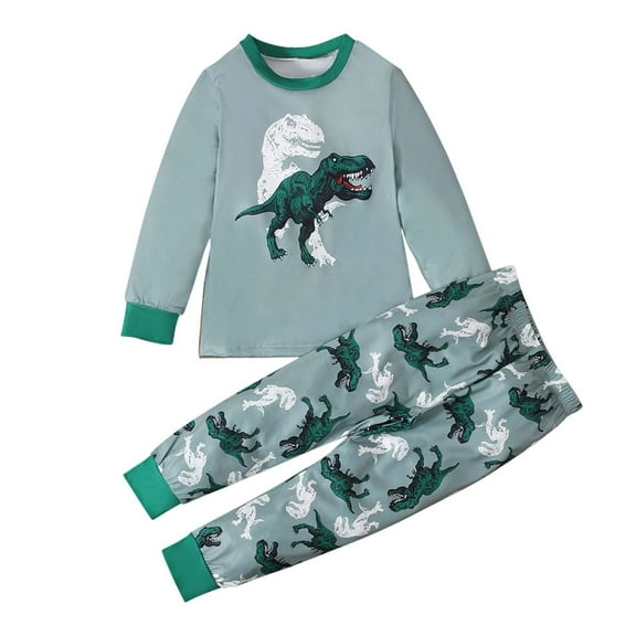 Utlike Boys Outfits Sets Cartoon Long Sleeved T Shirt Long Pants Two Piece Home Wear Popular Outfit For Boys Size 3 Years-4 Years