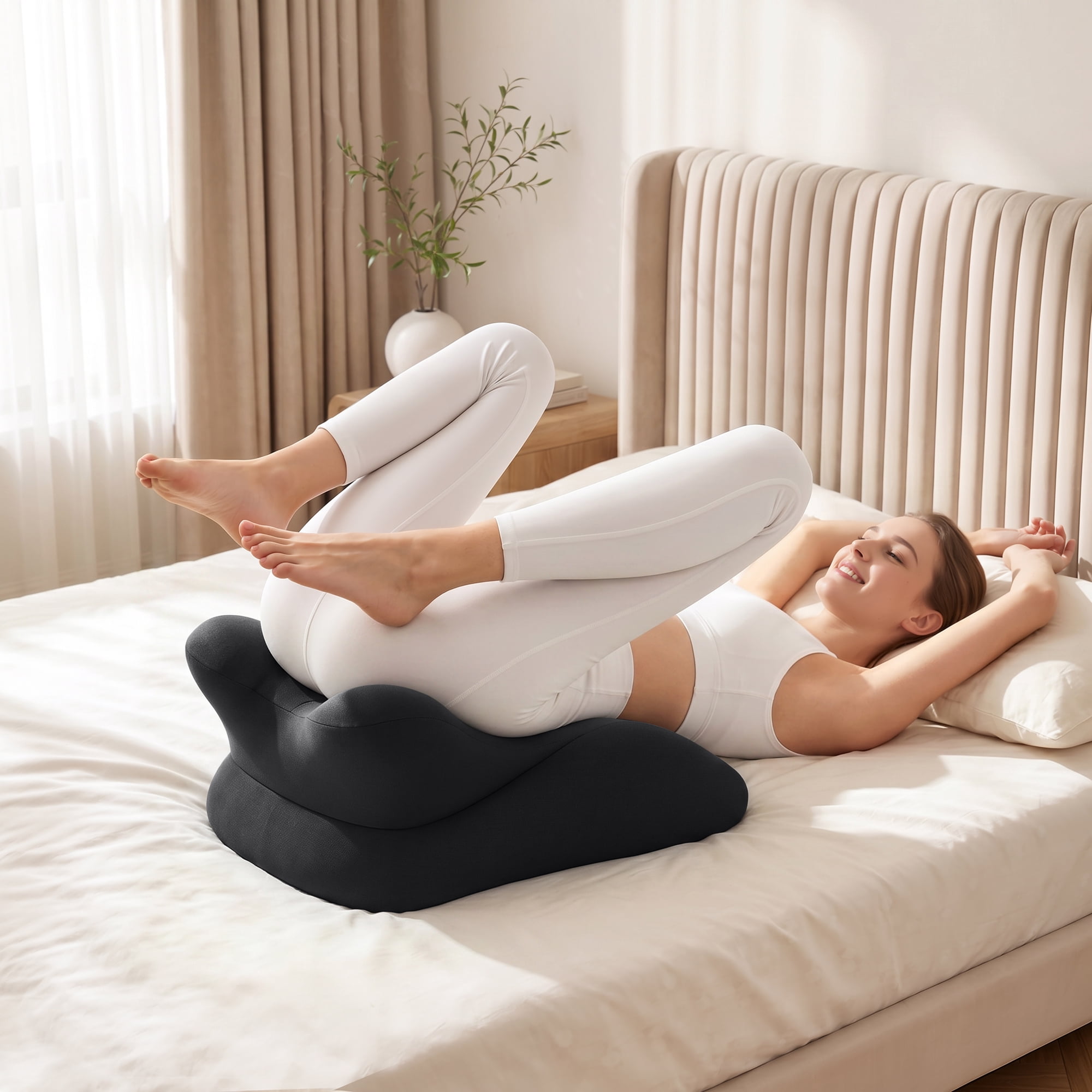 Wedge Support Pillow, 27-Degree Incline, High-Density Memory Foam, Ergonomic Zoned Design, Removable Cover