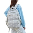 thumbnail image 5 of GPOECD Cute Large Capacity Printed Backpack Set for Female High School Junior High School and Elementary Student School Backpack Grey,One Size, 5 of 5